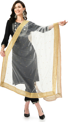 A R SILK DUPATTA HUB Net Embroidered Women Dupatta