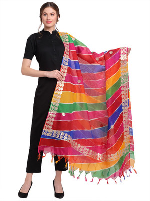 JABAMA Pure Cotton Striped Women Dupatta