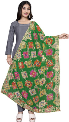 Kemza Georgette Printed, Embroidered Women Dupatta