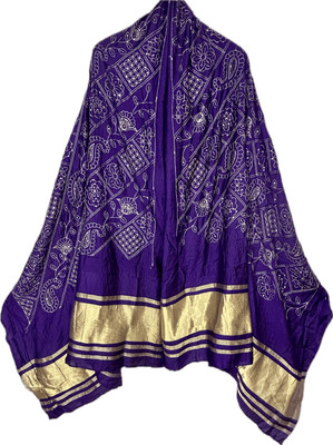 PF CARE Poly Crepe, Silk Blend Embroidered, Floral Print Women Dupatta