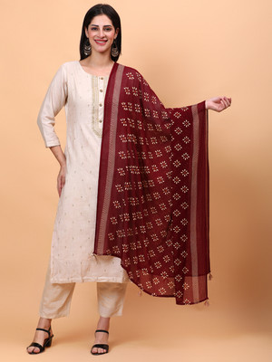 SCHp Cotton Blend Floral Print Women Dupatta