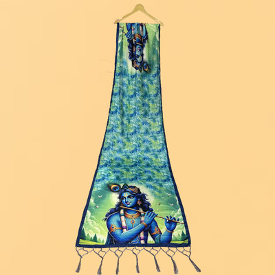 Bloviate Silk Blend Printed, Applique Women Dupatta