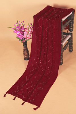 Cloric Fashion Cotton Blend Embroidered Women Dupatta