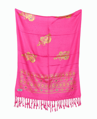 PinkFly Satin Blend Floral Print Women Dupatta