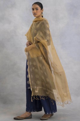 W Silk Blend Solid Women Dupatta