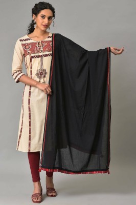 W Pure Cotton Solid Women Dupatta