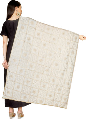 A R SILK DUPATTA HUB Silk Blend Embroidered Women Dupatta
