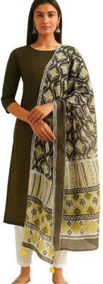 Taashu Creations Pure Cotton Geometric Print Women Dupatta