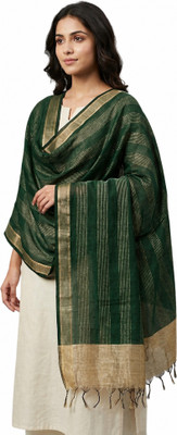 Shri Ram Creations Cotton Silk Striped Women Dupatta
