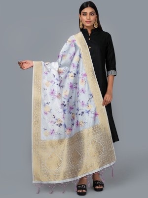 Negchaar Silk Blend Printed Women Dupatta