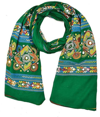 TMT HUB Cotton Blend Embroidered, Embellished Women Dupatta