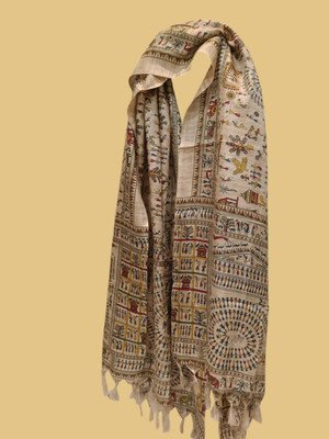 Praaj Pure Silk Embroidered Women Dupatta