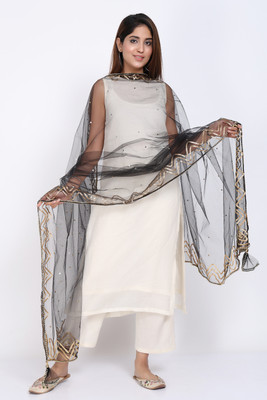 Trendz Hack Net Embellished Women Dupatta