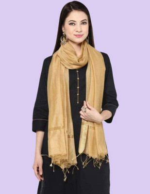 Draxstarr Cotton Silk Solid Women Dupatta