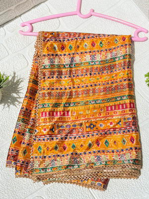Nayerang Art Silk Embroidered Women Dupatta