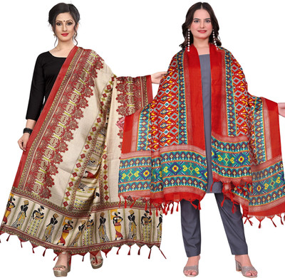 Kemza Cotton Silk Printed Women Dupatta