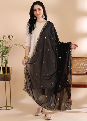 Var Vadhu Net Embroidered Women Dupatta