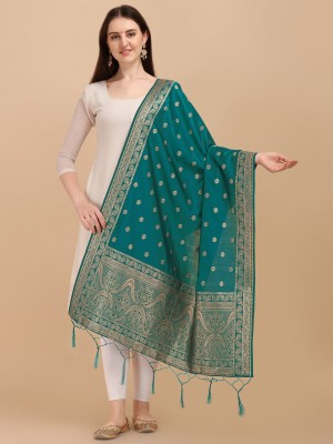 DEVANGI Silk Blend Woven Women Dupatta