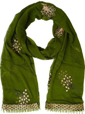 YOUTHQUAKE Chiffon Embroidered Women Dupatta