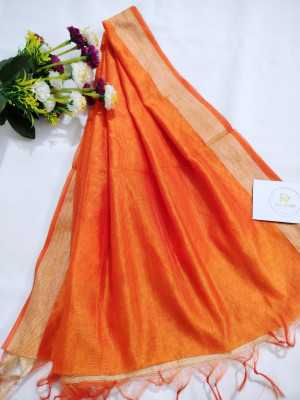 RV Kraft and kreations Silk Blend Solid Women Dupatta