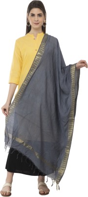 A R SILK Pure Cotton Solid Women Dupatta