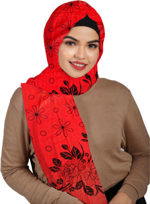 AHMADUN Rayon Floral Print Women Dupatta