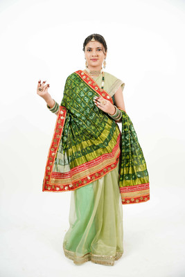 Avilhara Cotton Silk Hand Painted Women Dupatta