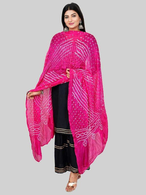 GG TEXTILE Chiffon Hand Painted Women Dupatta