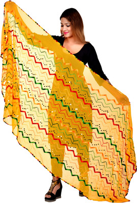 INVENT FASHION Chiffon Embellished Women Dupatta