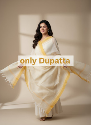 Hut Khadi Cotton Solid, Woven Women Dupatta