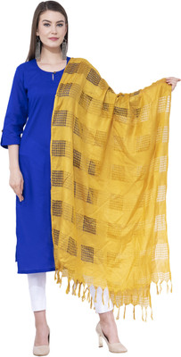 A R SILK Pure Cotton Checkered Women Dupatta