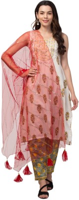 awkfull Net Embroidered Women Dupatta