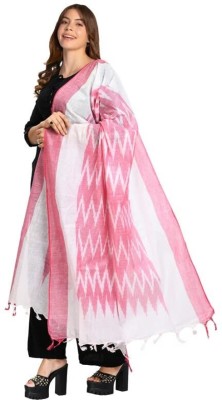 GR Handloom Cotton Blend Self Design Women Dupatta