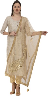 A R SILK Net Embellished Women Dupatta