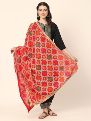 phulkari Chiffon Embroidered Women Dupatta
