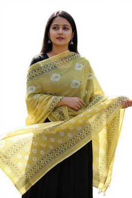 Taashu Creations Pure Cotton Self Design Women Dupatta