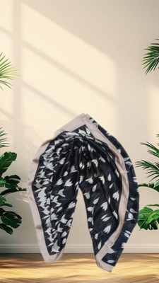 Aqcollection Pure Silk Floral Print Women Dupatta