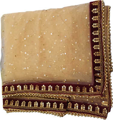 Radha Rang Wedding & Bridal Dupatta Net Embellished, Embroidered Women Dupatta