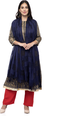 A R SILK Pure Cotton Checkered Women Dupatta
