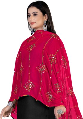 Sekmany Chiffon Embellished Women Dupatta