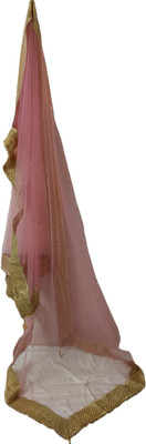 abhikart Net Solid, Self Design Women Dupatta