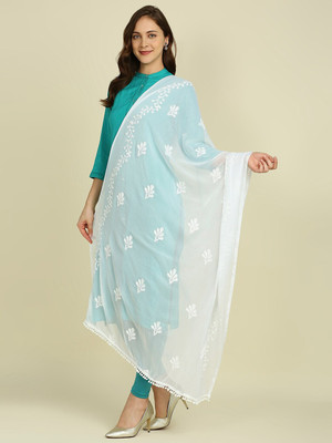 Nakoda Creation Chiffon Embroidered Women Dupatta