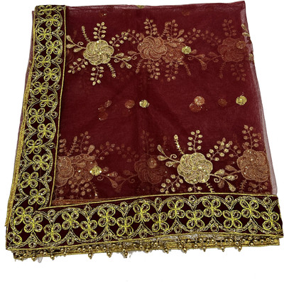HOC Net Embroidered Women Dupatta