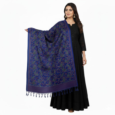 Traditions Bazaar Art Silk, Bhagalpuri Silk Printed Women Dupatta