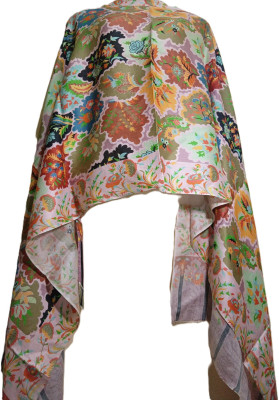 Fine Faser Art Silk Floral Print Women Dupatta