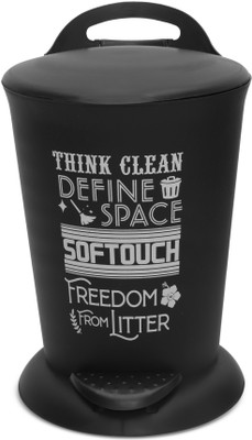 JAYPEE BITS BIN Pedal Bin with Plastic Bucket with Lid For Home and Office Plastic Dustbin(Black)