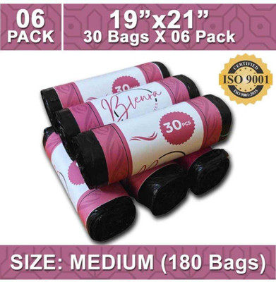SEVENTEENSTITCH Biodegradable Garbage Bags 19 X 21 Inch Medium Size(Pack Of 6Roll) Medium 6 L Garbage Bag  Pack Of 6(6Bag )