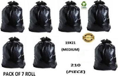 CARTLOG 210 Black Garbage Bag 19*21 Size M Plastic Dustbin(Black)