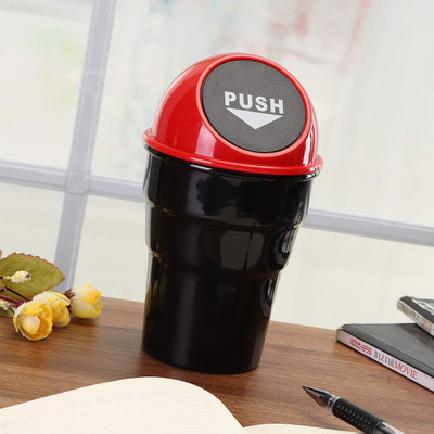 MRJV Mini Car Trash Bin Can Holder Dustbin Plastic Dustbin(Multicolor)