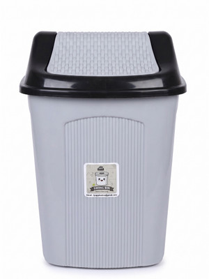 Tyagi Plastics SWING BIN 332 (7400ML) Plastic Dustbin(Grey)